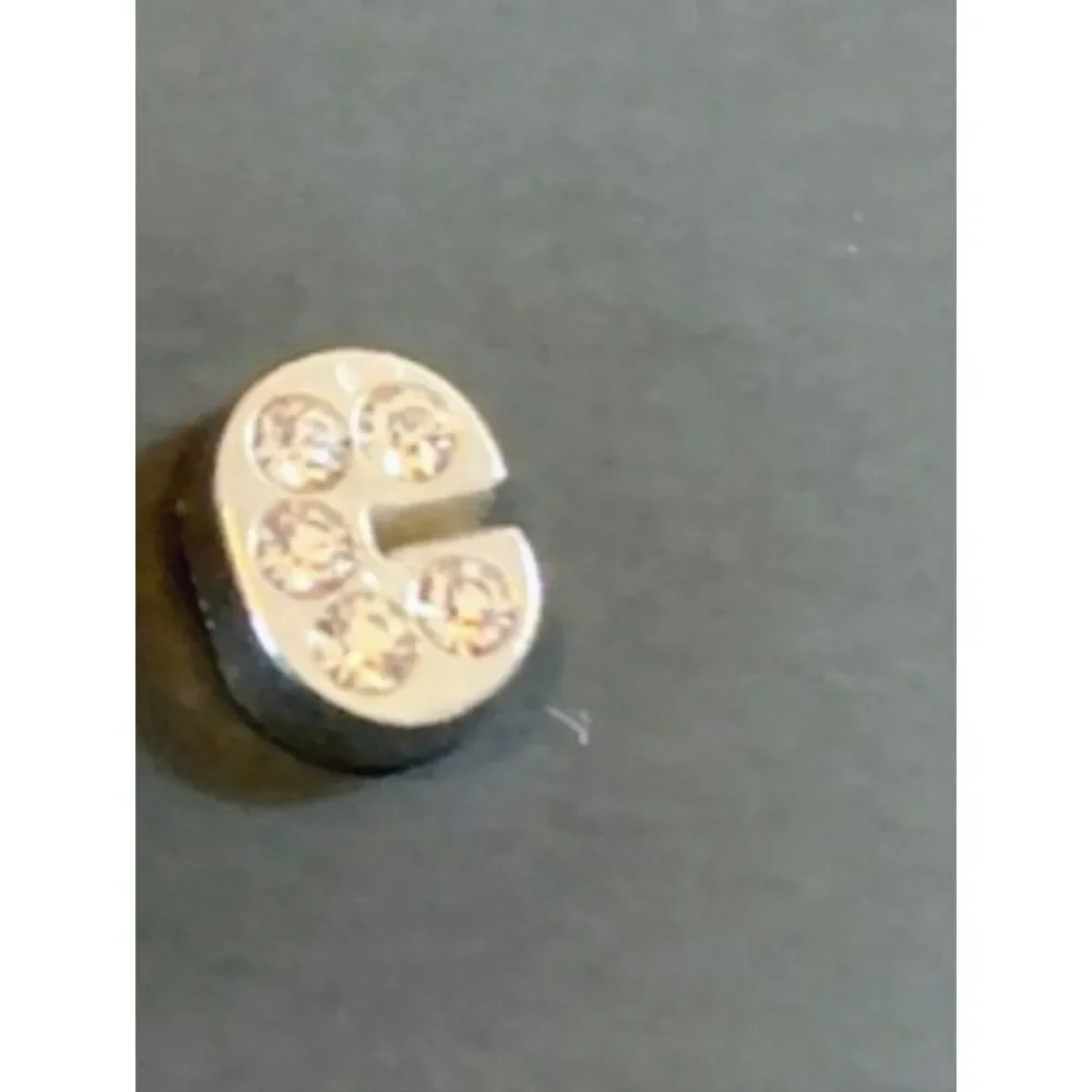 Letter C Bling Charm For Floating Lockets